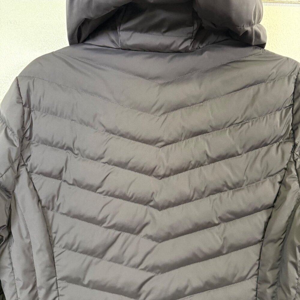32 Degrees Heat Womens Black Puffer Jacket Large Hooded Casual Sporty Streetwear - Picture 12 of 12